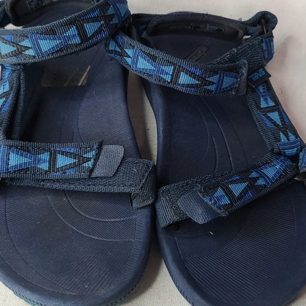 Teva Kids Blue Navy Patterned Strappy Sandals